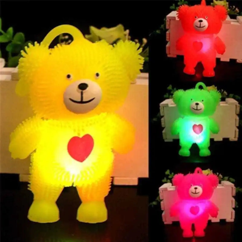 Ursinho Com Coração e Led Squishy Macio🧸