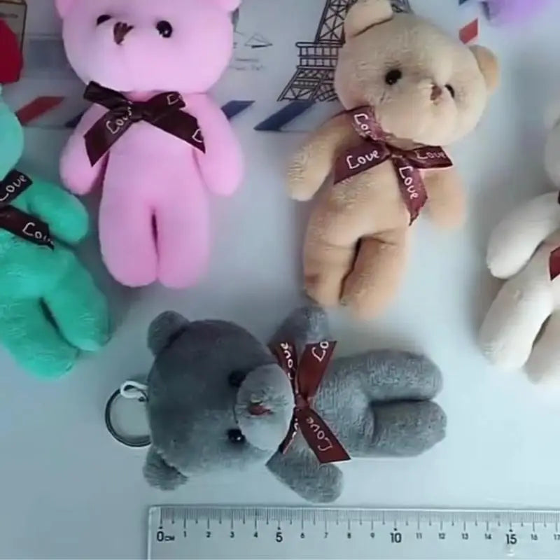 KIT DE 12 CHAVEIROS DE URSO DE PELÚCIA PINGENTE❤️🧸