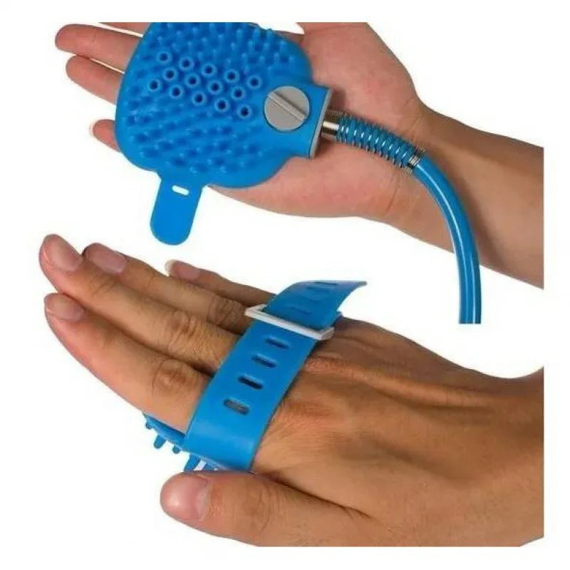 Luva massageadora de mangueira de silicone para Pets