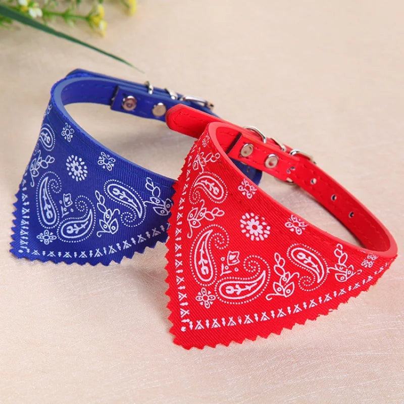 Pet Collar Necklace with Bandana Scarf Adjustable Dogs And Cats Small Size Pet Novelty for Dog Small Medium Cat